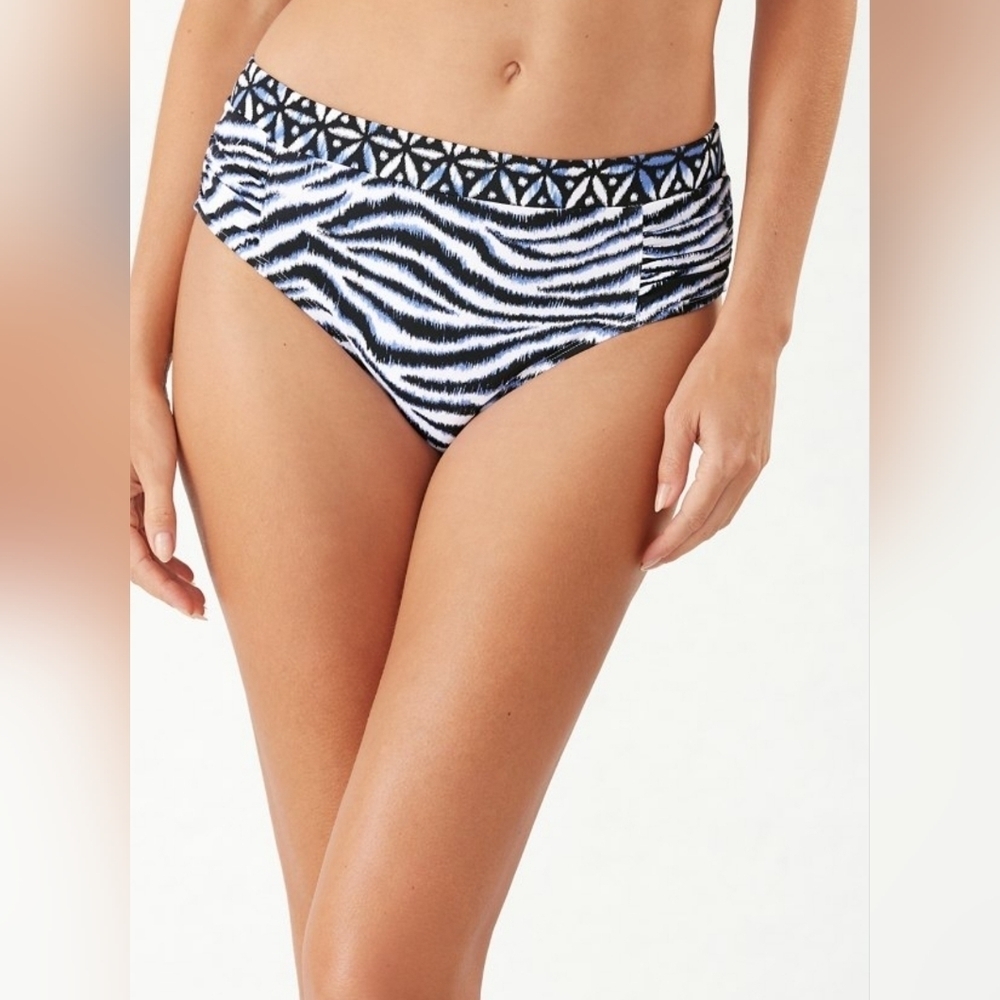 NWT* Tommy Bahama* Zanzibar High Waist Bottom* Blue/Blk/ Wh* Sz L